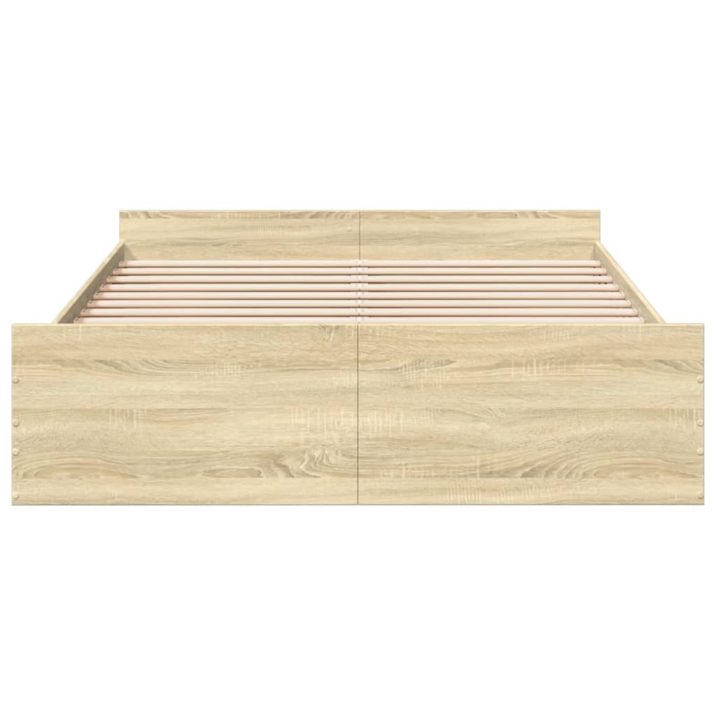 vidaXL Πλαίσιο Κρεβατιού με συρτάρια Sonoma Δρυς 140x200εκ. Επεξ. Ξύλο