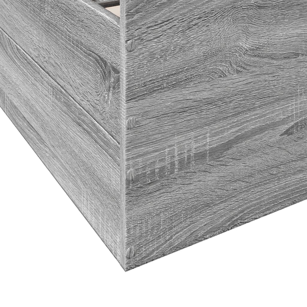 vidaXL Πλαίσιο Κρεβατιού με συρτάρια Γκρι sonoma 140x200εκ. Επεξ. Ξύλο