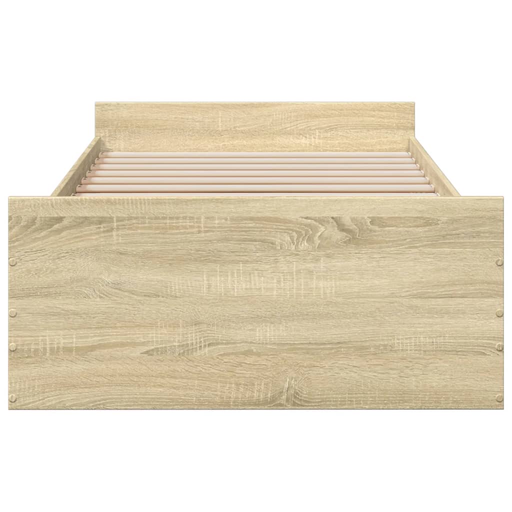 vidaXL Πλαίσιο Κρεβατιού με συρτάρια Sonoma Δρυς 90x200εκ. Επεξ. Ξύλο