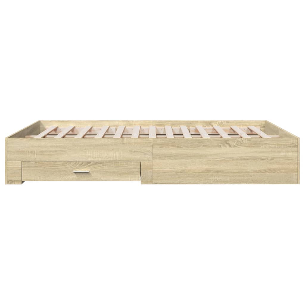 vidaXL Πλαίσιο Κρεβατιού με συρτάρια Sonoma Δρυς 160x200εκ. Επεξ. Ξύλο
