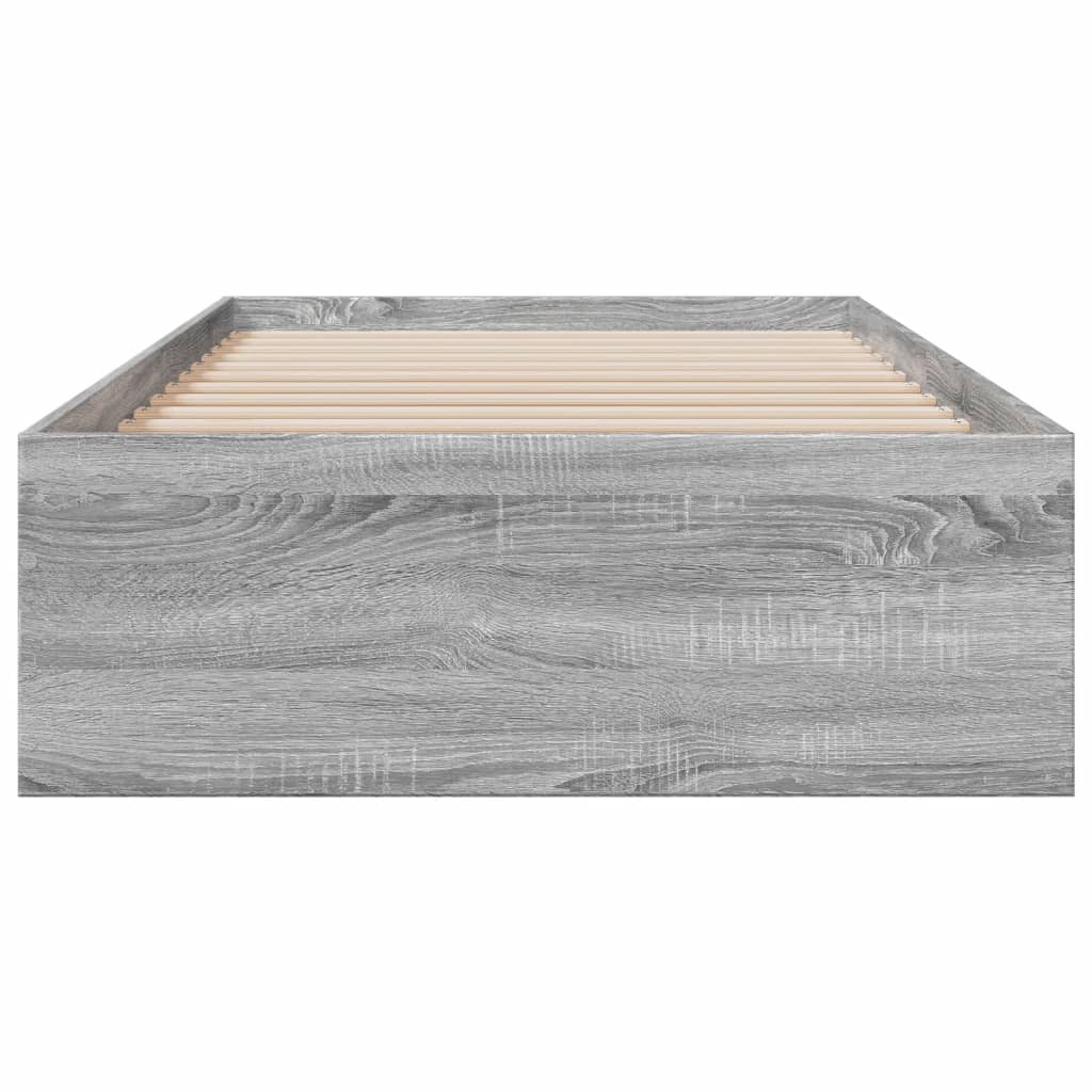 vidaXL Πλαίσιο Κρεβατιού με συρτάρια Γκρι sonoma 100x200εκ. Επεξ. Ξύλο