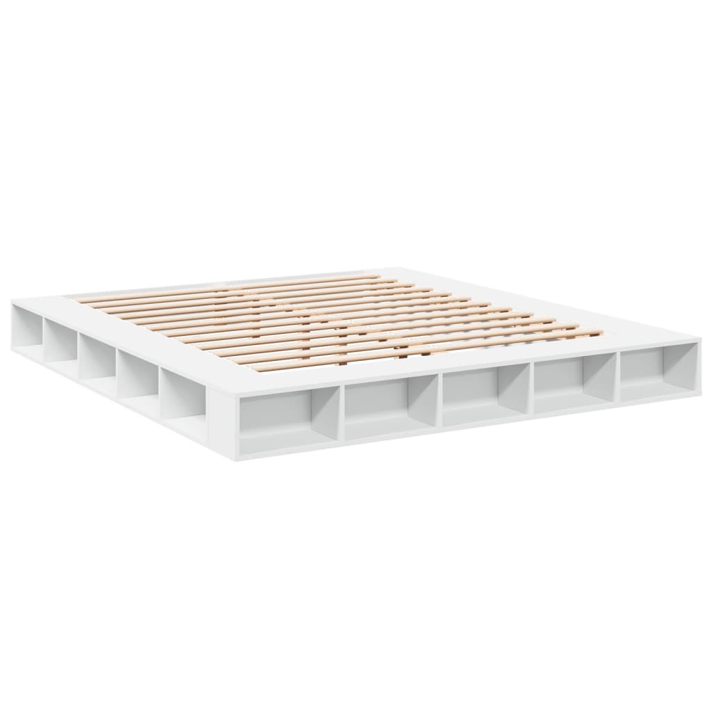 vidaXL Πλαίσιο Κρεβατιού Λευκό 180 x 200 εκ. Επεξεργ. Ξύλο
