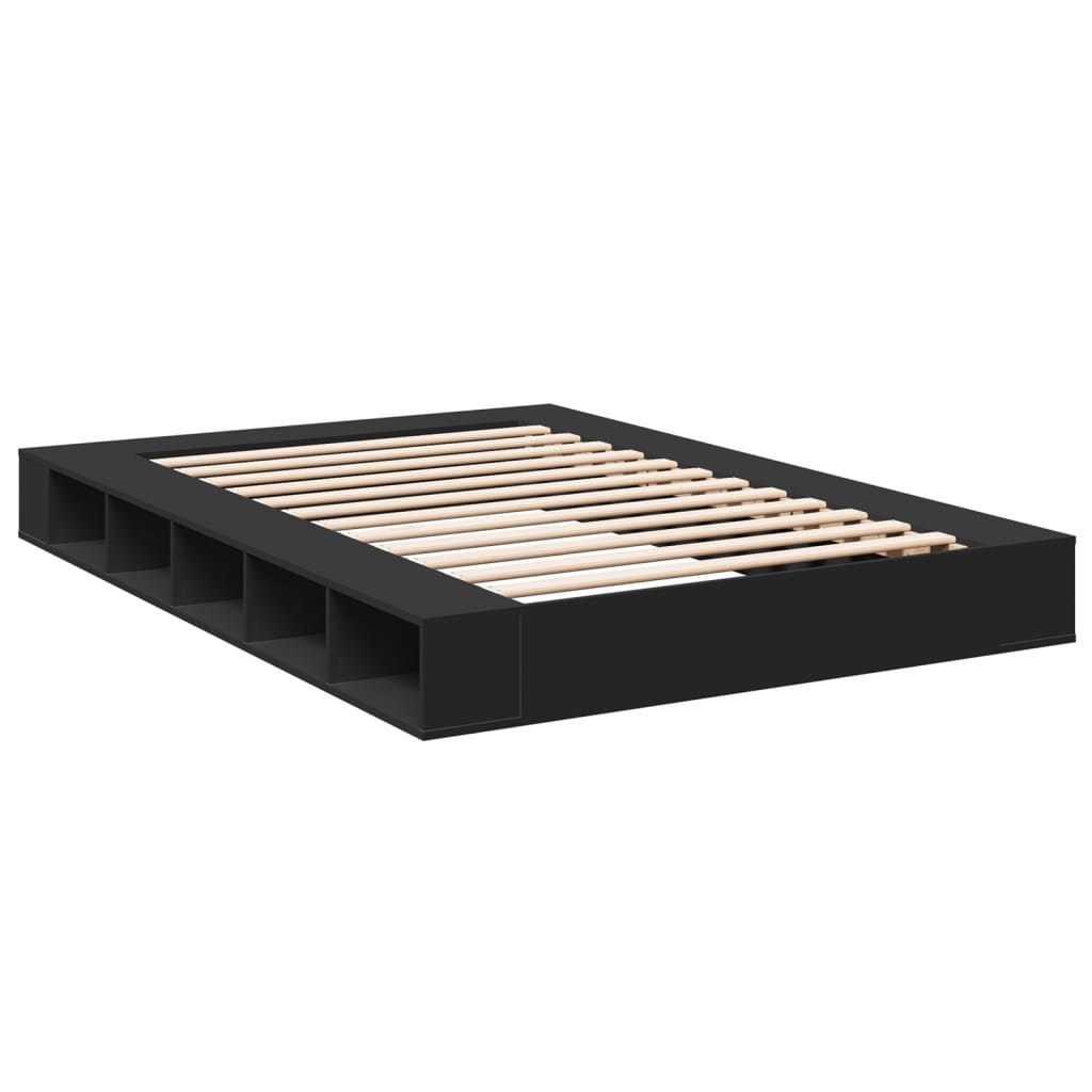 vidaXL Πλαίσιο Κρεβατιού Μαύρο 160 x 200 εκ. από Επεξεργασμένο Ξύλο
