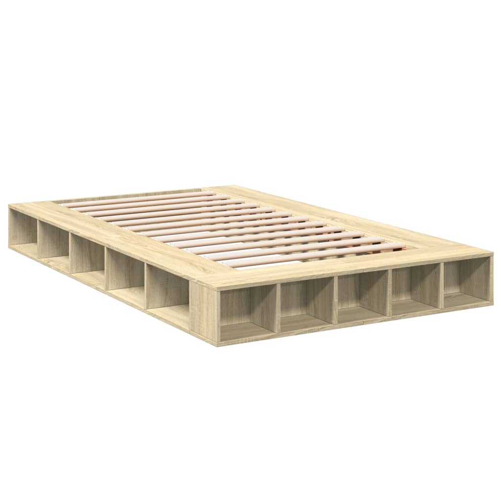vidaXL Πλαίσιο Κρεβατιού Sonoma Δρυς 120x200 εκ. Επεξεργασμένο Ξύλο