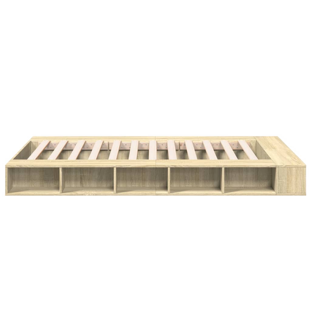 vidaXL Πλαίσιο Κρεβατιού Sonoma Δρυς 120x200 εκ. Επεξεργασμένο Ξύλο