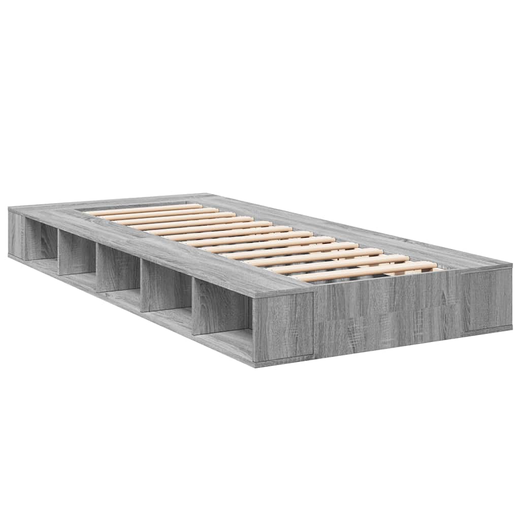 vidaXL Πλαίσιο Κρεβατιού Γκρι Sonoma 90x200 εκ. Επεξεργασμένο Ξύλο