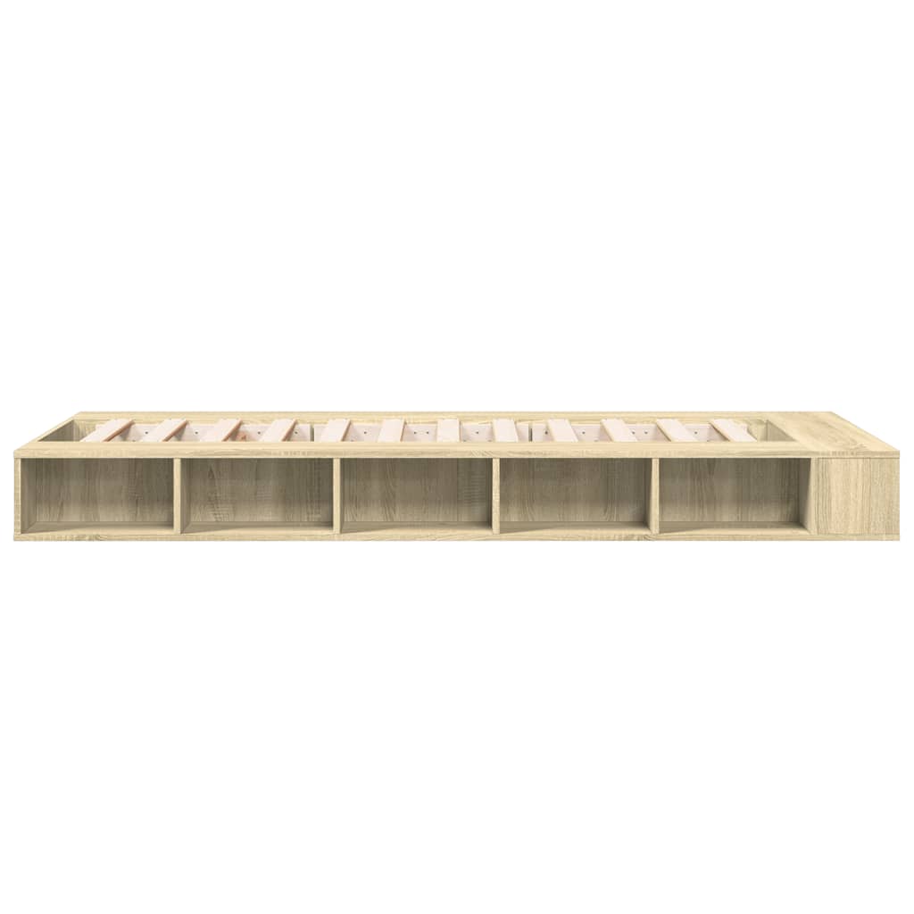 vidaXL Πλαίσιο Κρεβατιού Sonoma Δρυς 90 x 190 εκ. Επεξεργασμένο Ξύλο