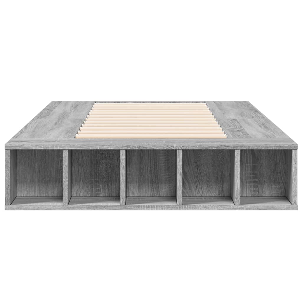 vidaXL Πλαίσιο Κρεβατιού Γκρι Sonoma 75x190 εκ. Επεξεργασμένο Ξύλο