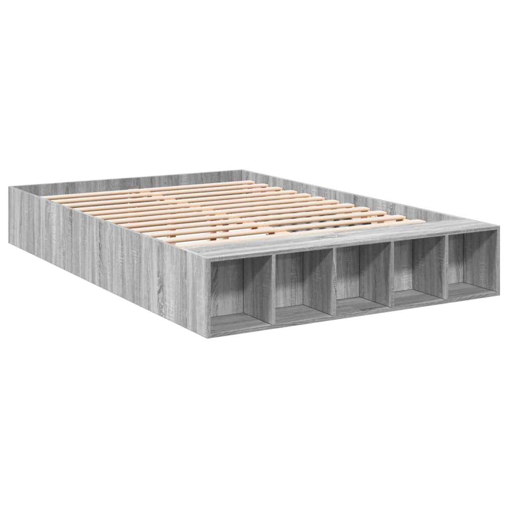 vidaXL Πλαίσιο Κρεβατιού Γκρι Sonoma 140x200 εκ. Επεξεργασμένο Ξύλο