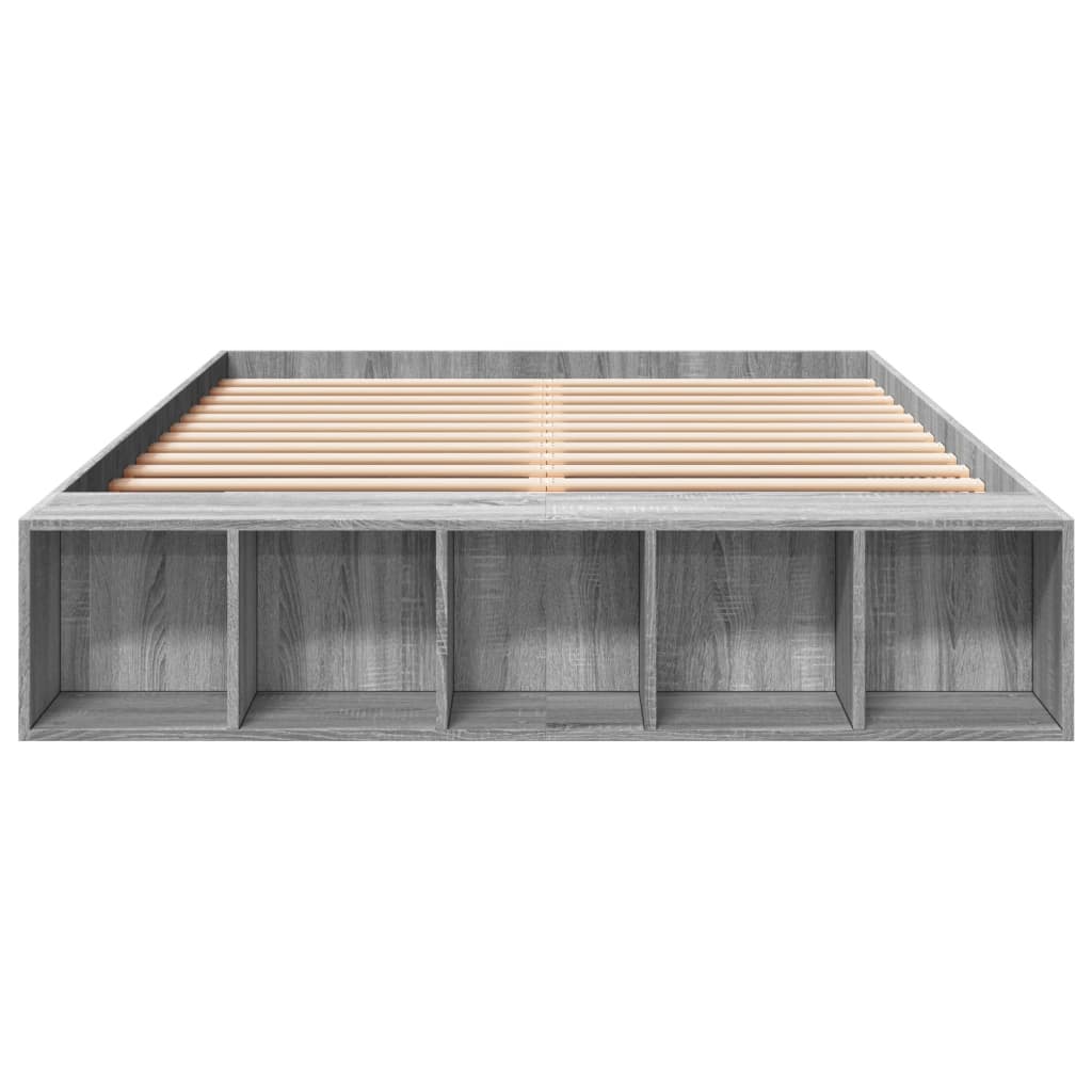 vidaXL Πλαίσιο Κρεβατιού Γκρι Sonoma 140x200 εκ. Επεξεργασμένο Ξύλο