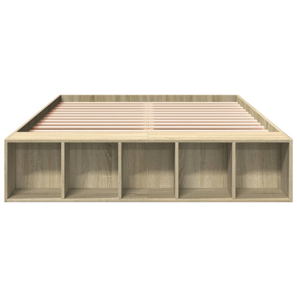 vidaXL Πλαίσιο Κρεβατιού Sonoma Δρυς 120x200 εκ. Επεξεργασμένο Ξύλο