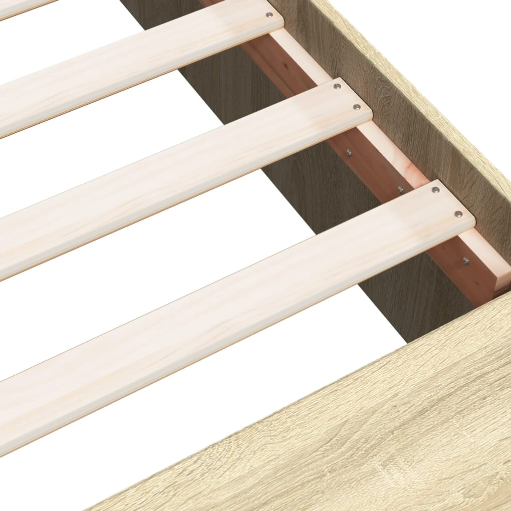 vidaXL Πλαίσιο Κρεβατιού Sonoma Δρυς 120x200 εκ. Επεξεργασμένο Ξύλο