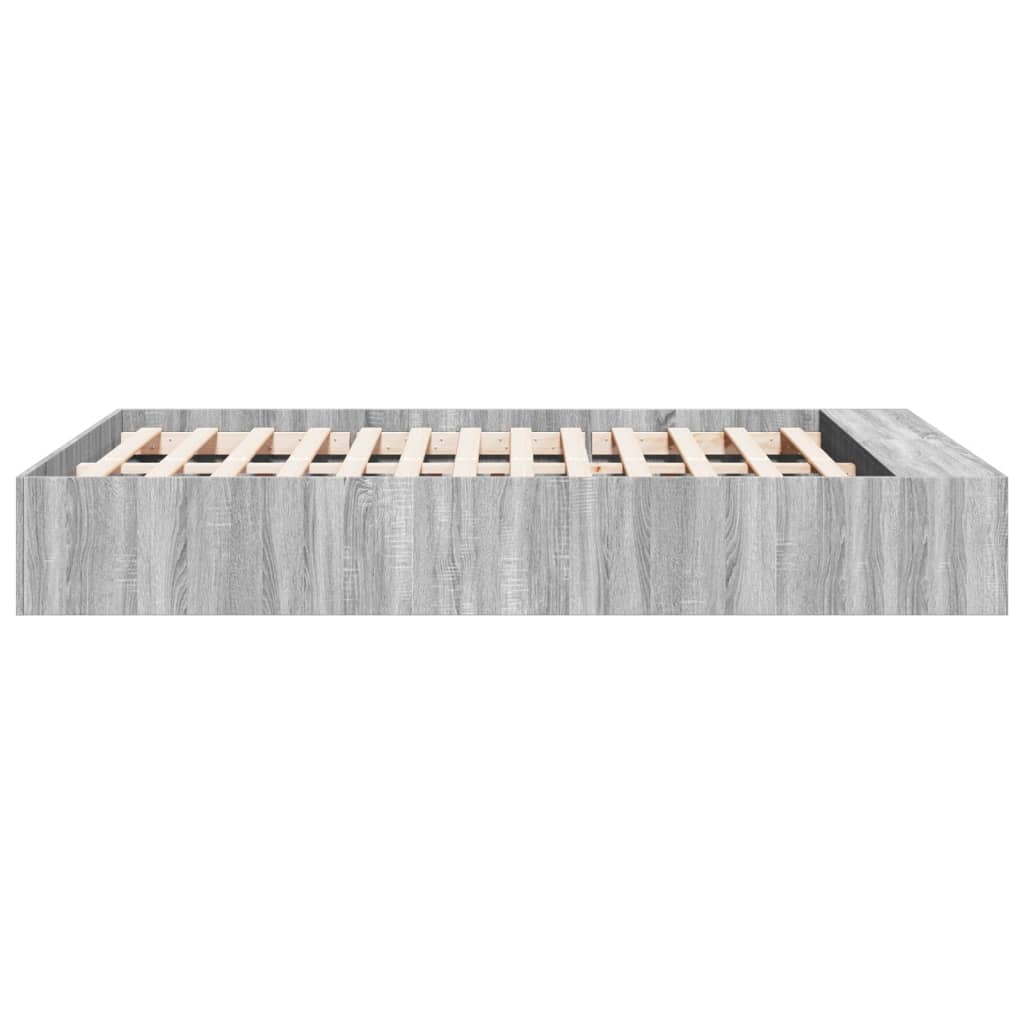 vidaXL Πλαίσιο Κρεβατιού Γκρι Sonoma 140x190 εκ. Επεξεργασμένο Ξύλο