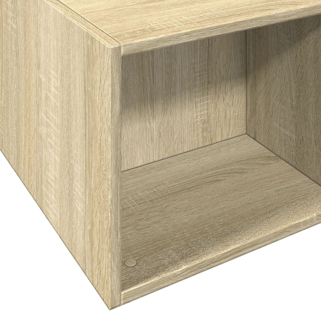 vidaXL Πλαίσιο Κρεβατιού Sonoma Δρυς 135x190 εκ. Επεξεργασμένο Ξύλο