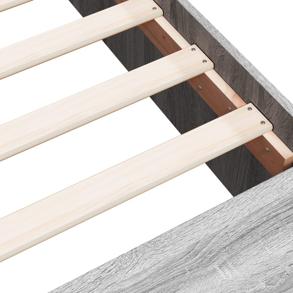 vidaXL Πλαίσιο Κρεβατιού Γκρι Sonoma 100x200 εκ. Επεξεργασμένο Ξύλο