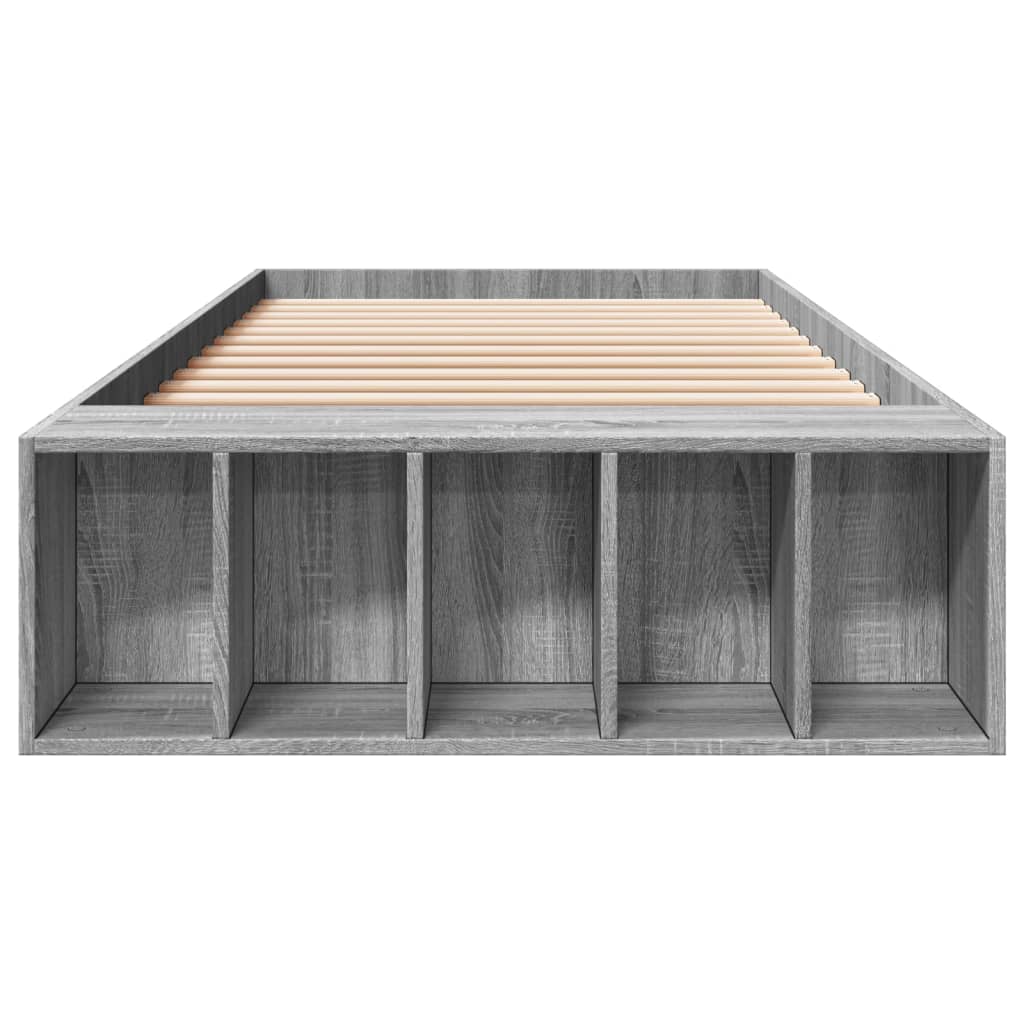 vidaXL Πλαίσιο Κρεβατιού Γκρι Sonoma 90x200 εκ. Επεξεργασμένο Ξύλο
