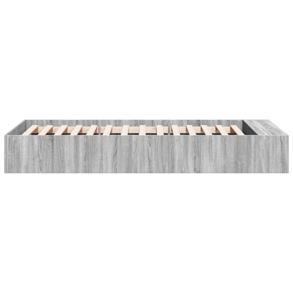 vidaXL Πλαίσιο Κρεβατιού Γκρι Sonoma 75x190 εκ. Επεξεργασμένο Ξύλο
