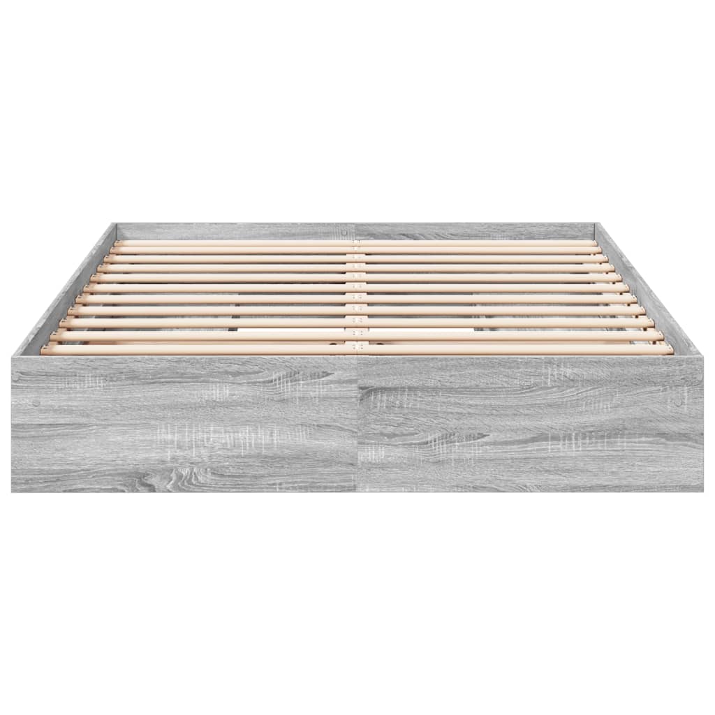 vidaXL Πλαίσιο Κρεβατιού με συρτάρια Γκρι sonoma 160x200εκ. Επεξ. Ξύλο