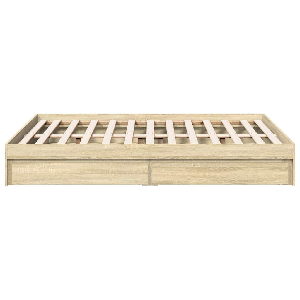 vidaXL Πλαίσιο Κρεβατιού με συρτάρια Sonoma Δρυς 120x200εκ. Επεξ. Ξύλο