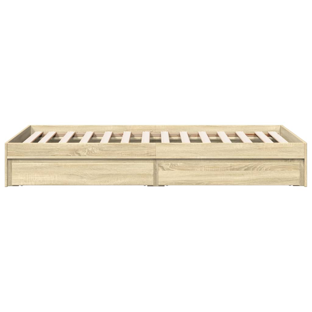 vidaXL Πλαίσιο Κρεβατιού με συρτάρια Sonoma Δρυς 100x200εκ. Επεξ. Ξύλο
