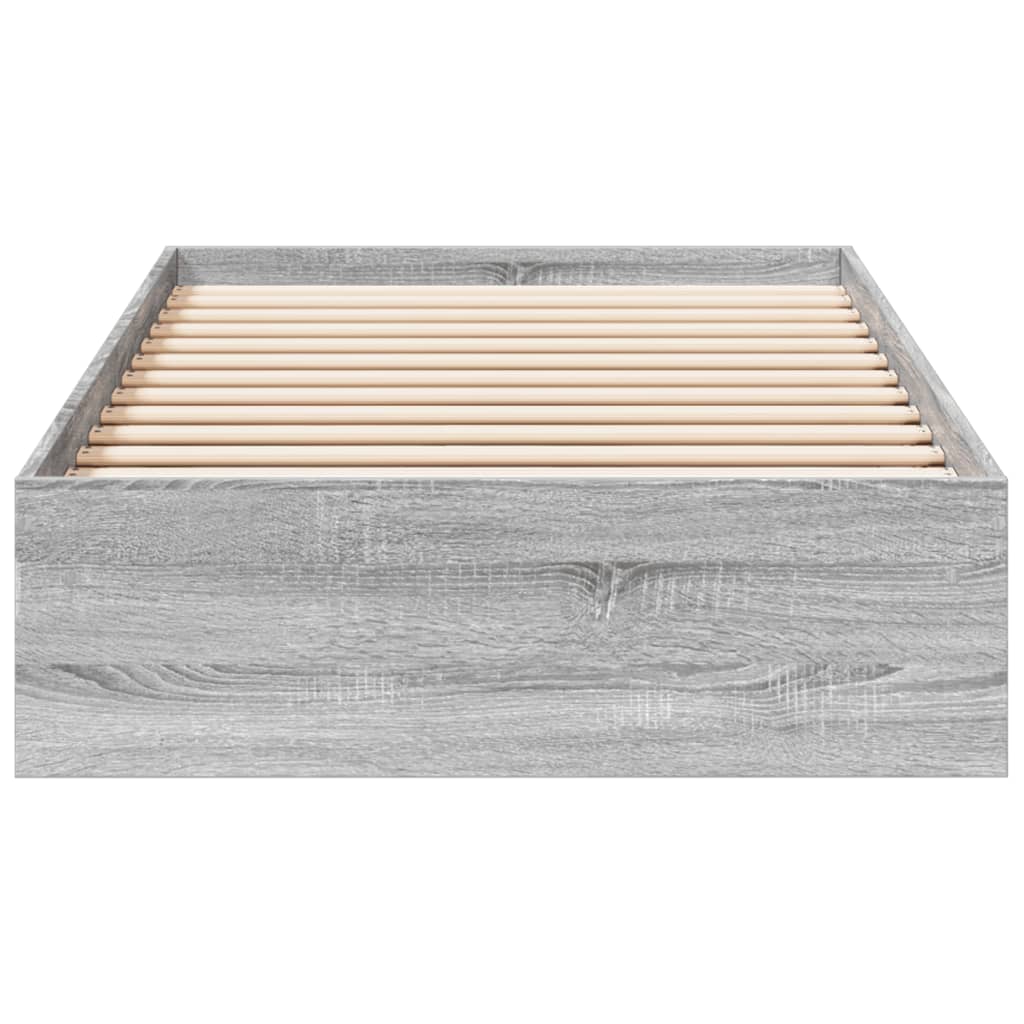 vidaXL Πλαίσιο Κρεβατιού με συρτάρια Γκρι sonoma 90x200εκ. Επεξ. Ξύλο