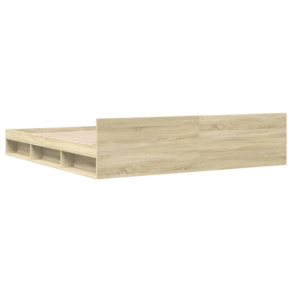 vidaXL Πλαίσιο Κρεβατιού με συρτάρια Sonoma Δρυς 180x200εκ. Επεξ. Ξύλο