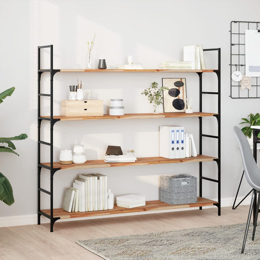 vidaXL Ράφια Πλωτά 2 τεμ. 120x30x2 εκ. από Μασίφ Ξύλο Ακακίας με Φινίρισμα Λαδιού