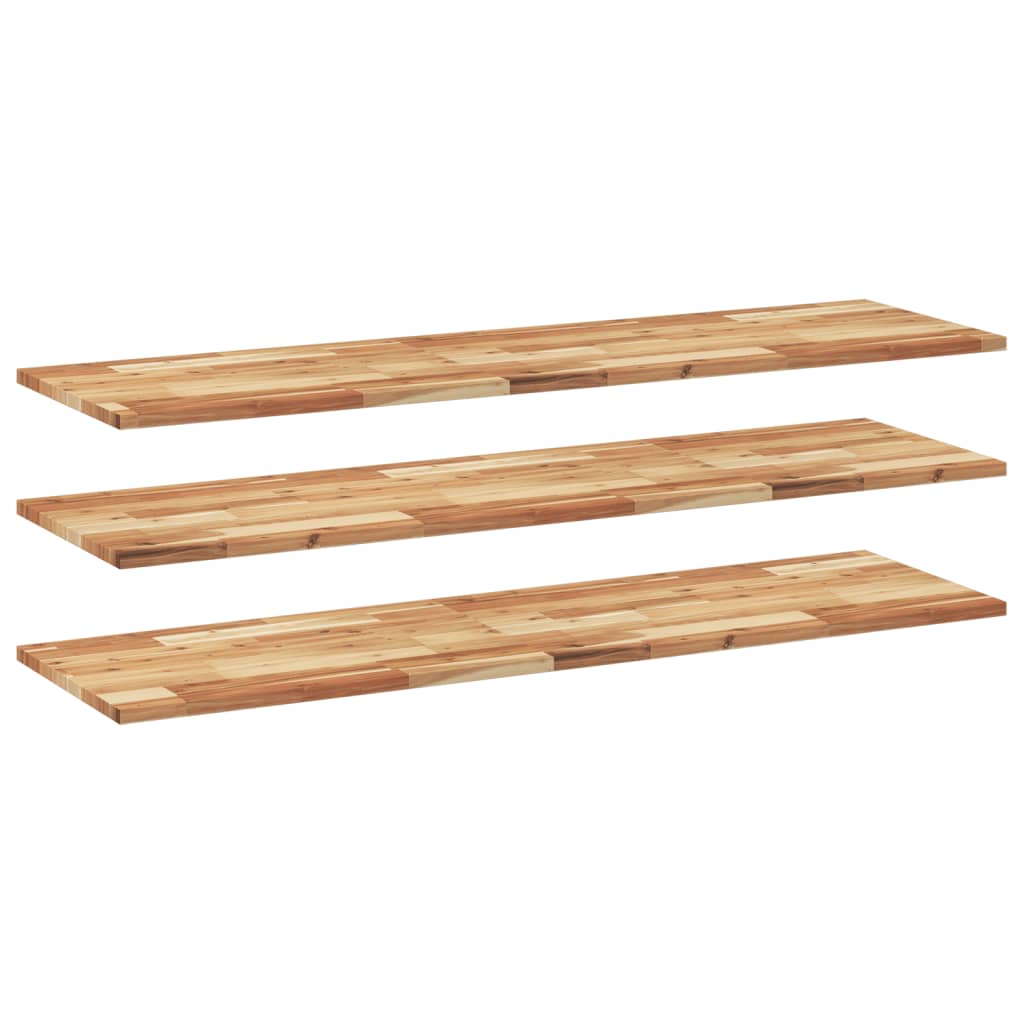 vidaXL Ράφια Πλωτά 3 τεμ. 120x40x2 εκ. από Μασίφ Ξύλο Ακακίας με Φινίρισμα Λαδιού