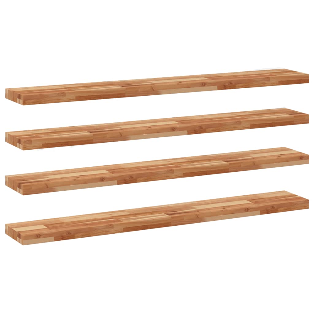 vidaXL Ράφια Πλωτά 4 τεμ. 140x20x4 εκ. από Μασίφ Ξύλο Ακακίας με Φινίρισμα Λαδιού