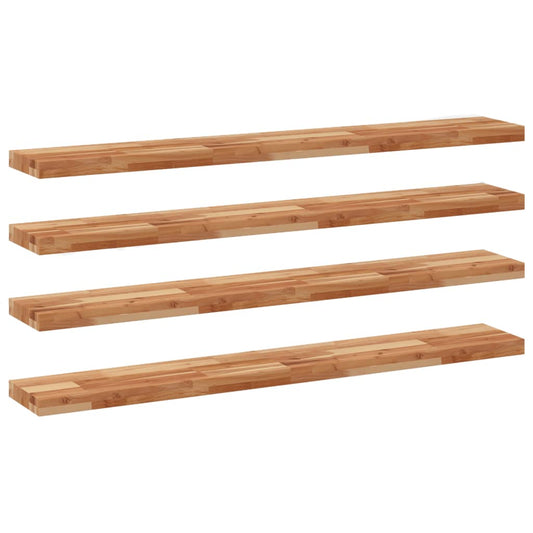 vidaXL Ράφια Πλωτά 4 τεμ. 140x20x4 εκ. από Μασίφ Ξύλο Ακακίας με Φινίρισμα Λαδιού