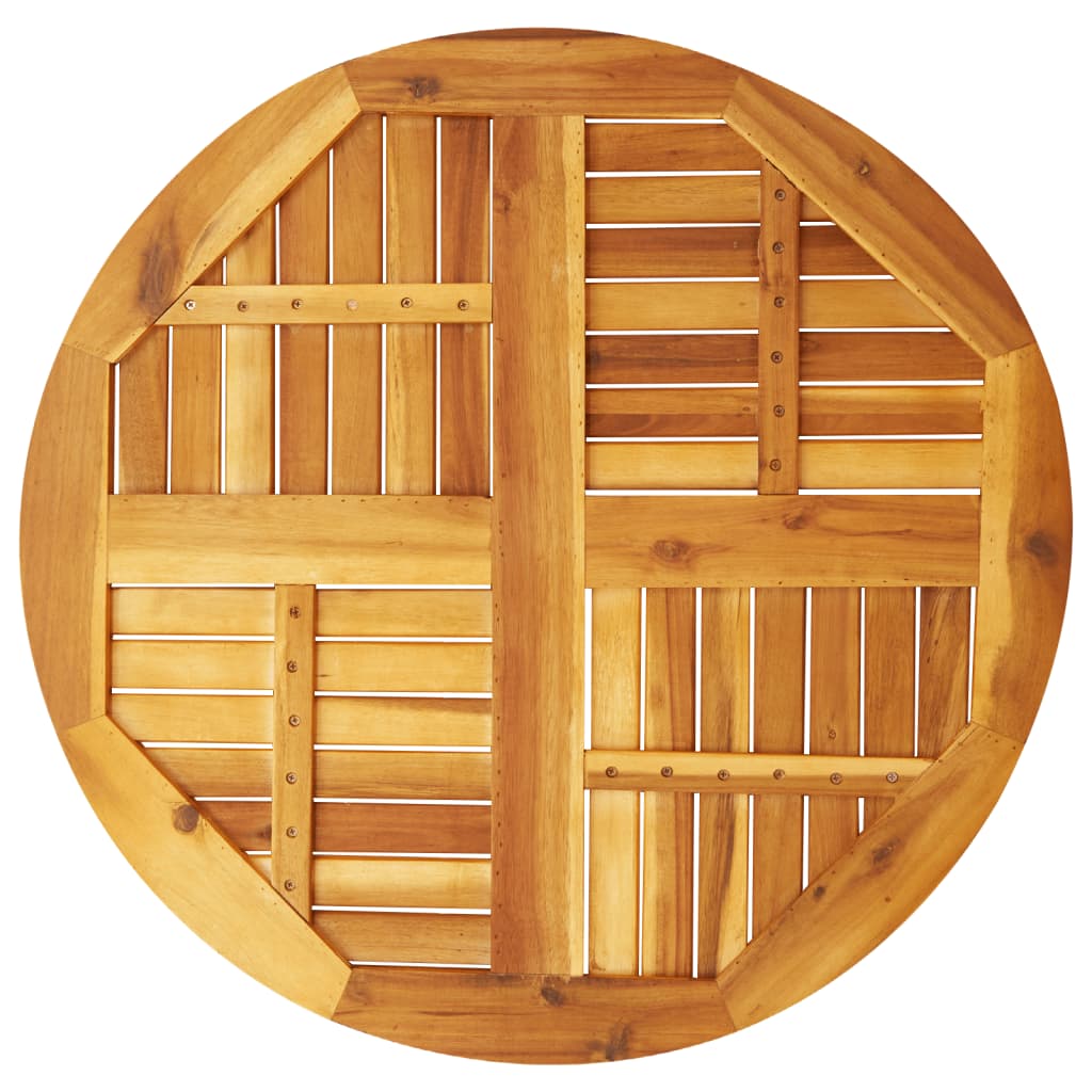 vidaXL Επιφάνεια Τραπεζιού Στρογγυλή Ø80x2,2 εκ. Μασίφ Ξύλο Ακακίας