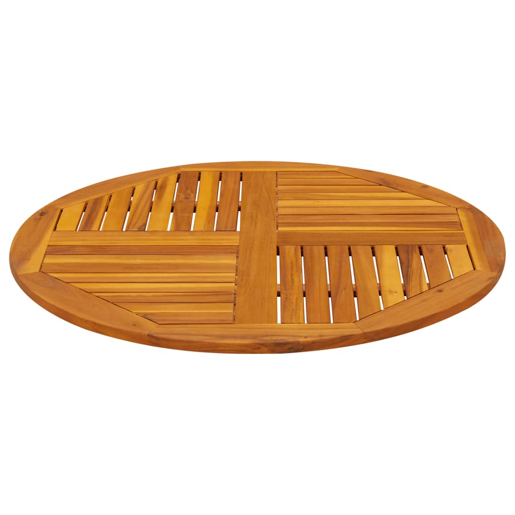 vidaXL Επιφάνεια Τραπεζιού Στρογγυλή Ø90x2,2 εκ. Μασίφ Ξύλο Ακακίας