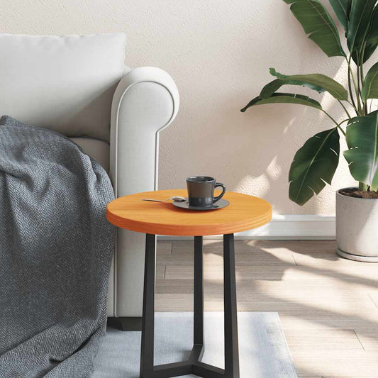 vidaXL Επιφάνεια Τραπεζιού Στρογγυλή Καφέ Κερ. Ø40x2,5 εκ Μασίφ Πεύκο