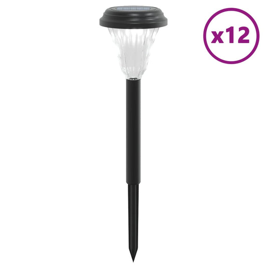 vidaXL Ηλιακά Φωτιστικά Διαδρόμου Εξ Χώρου Στήριγμα 12 τεμ. Λευκό