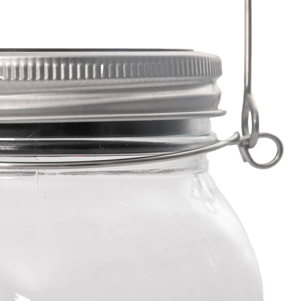 vidaXL Ηλιακά Φωτιστικά Εξωτερικού Χώρου 12 τεμ. Θερμό Λευκό Γυάλινα