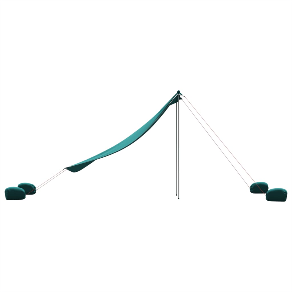 vidaXL Σκίαστρο Παραλίας με Στηρίγματα Άμμου Πράσινο 304 x 300 εκ.