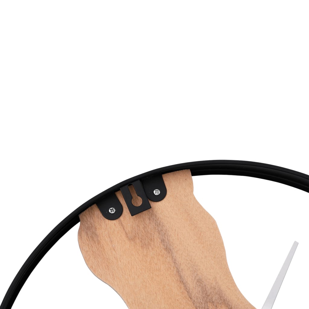 vidaXL Ρολόι Τοίχου Καφέ Ø35 εκ. Σιδερένιο/Ξύλο Δρυός