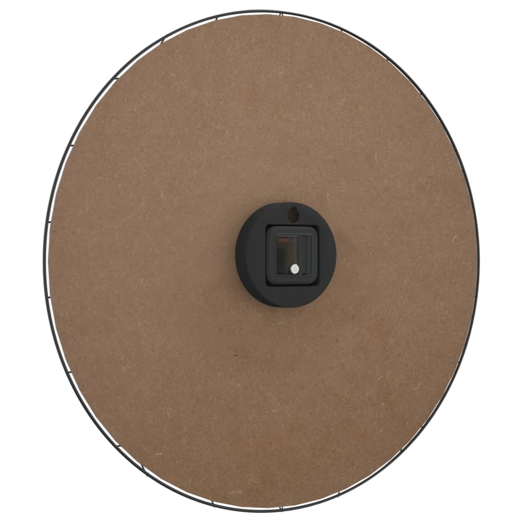 vidaXL Ρολόι Τοίχου Κίτρινο και Μαύρο Ø50 εκ. Επεξεργασμένο Ξύλο