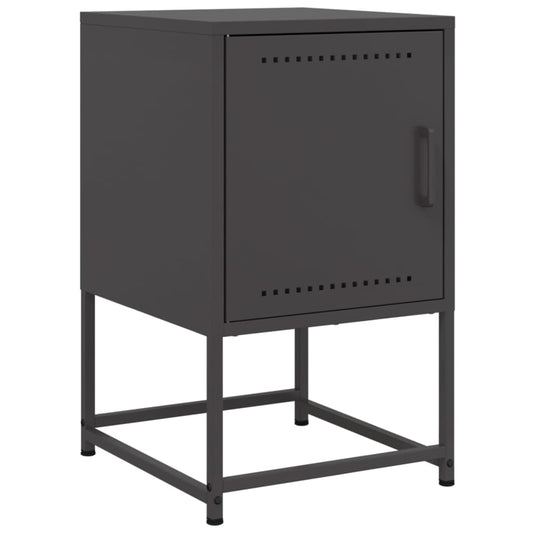 vidaXL Κομοδίνο Μαύρο 36 x 39 x 60,5 εκ. Ατσάλινο