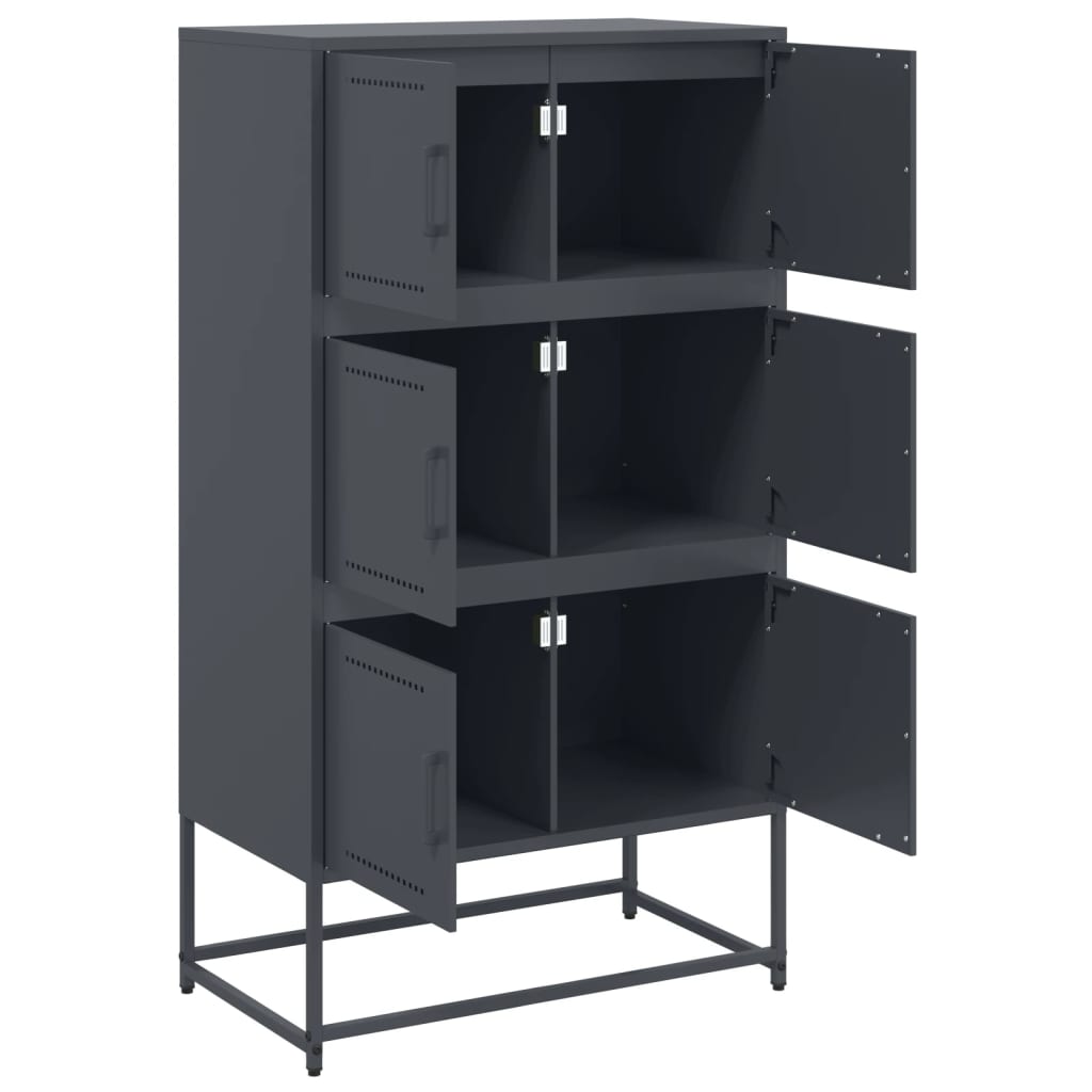 vidaXL Ντουλάπι Ανθρακί 68,5x38,5x123,5 εκ. από Ατσάλι