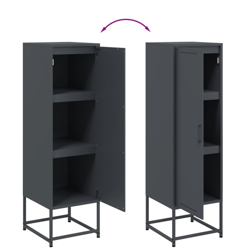 vidaXL Ντουλάπι Ανθρακί 36x39x123 εκ. από Ατσάλι