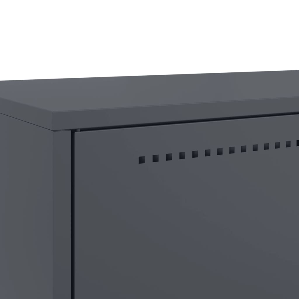 vidaXL Ντουλάπι Ανθρακί 68x39x111,5 εκ. από Χάλυβα