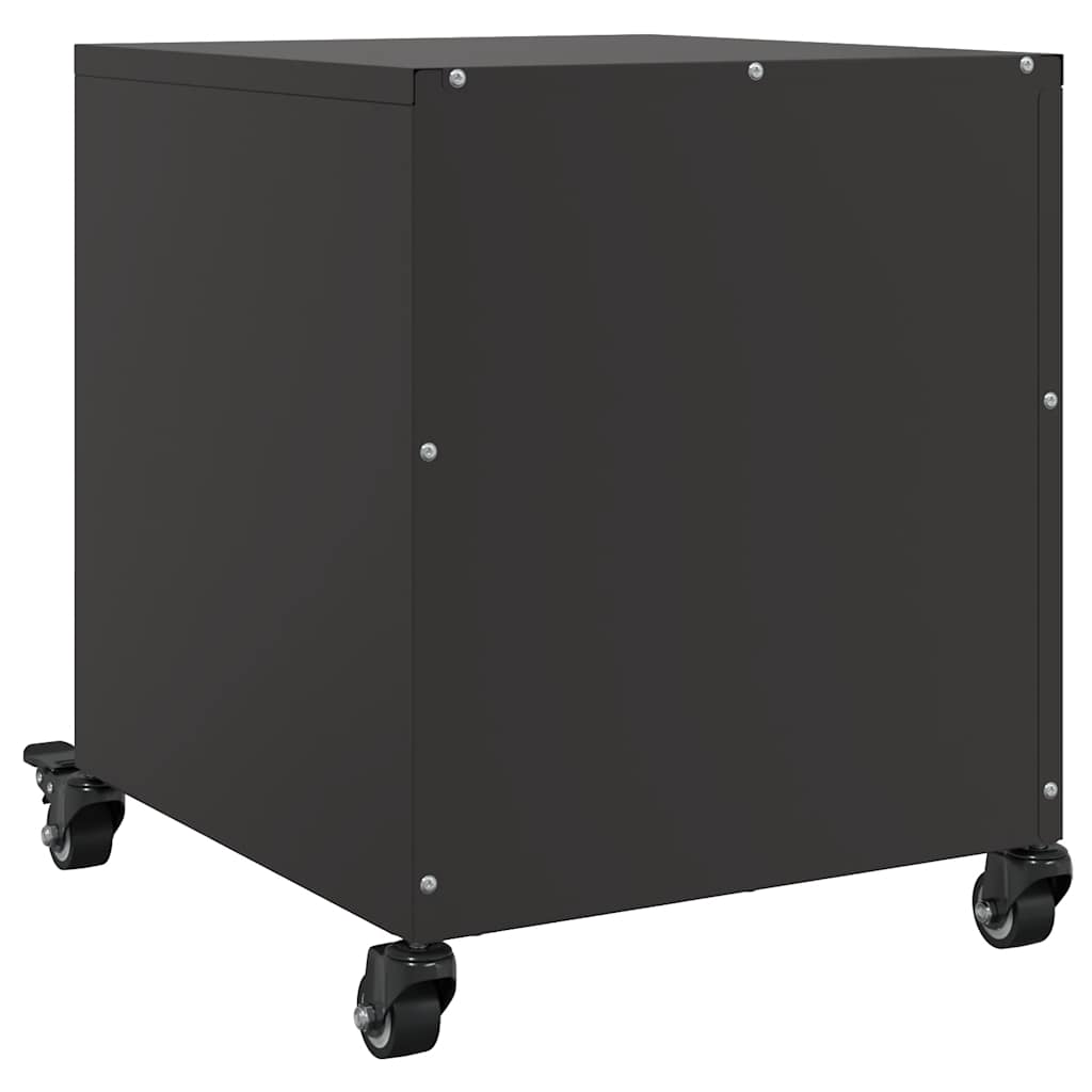 vidaXL Κομοδίνο Μαύρο 36x39x43,5 εκ. από Χάλυβα