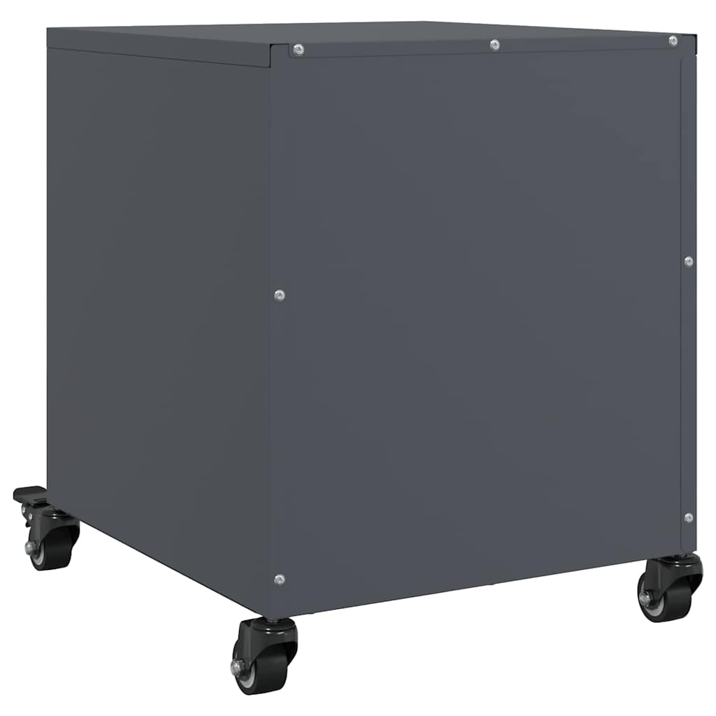 vidaXL Κομοδίνο Ανθρακί 36 x 39 x 43,5 εκ. από Χάλυβα