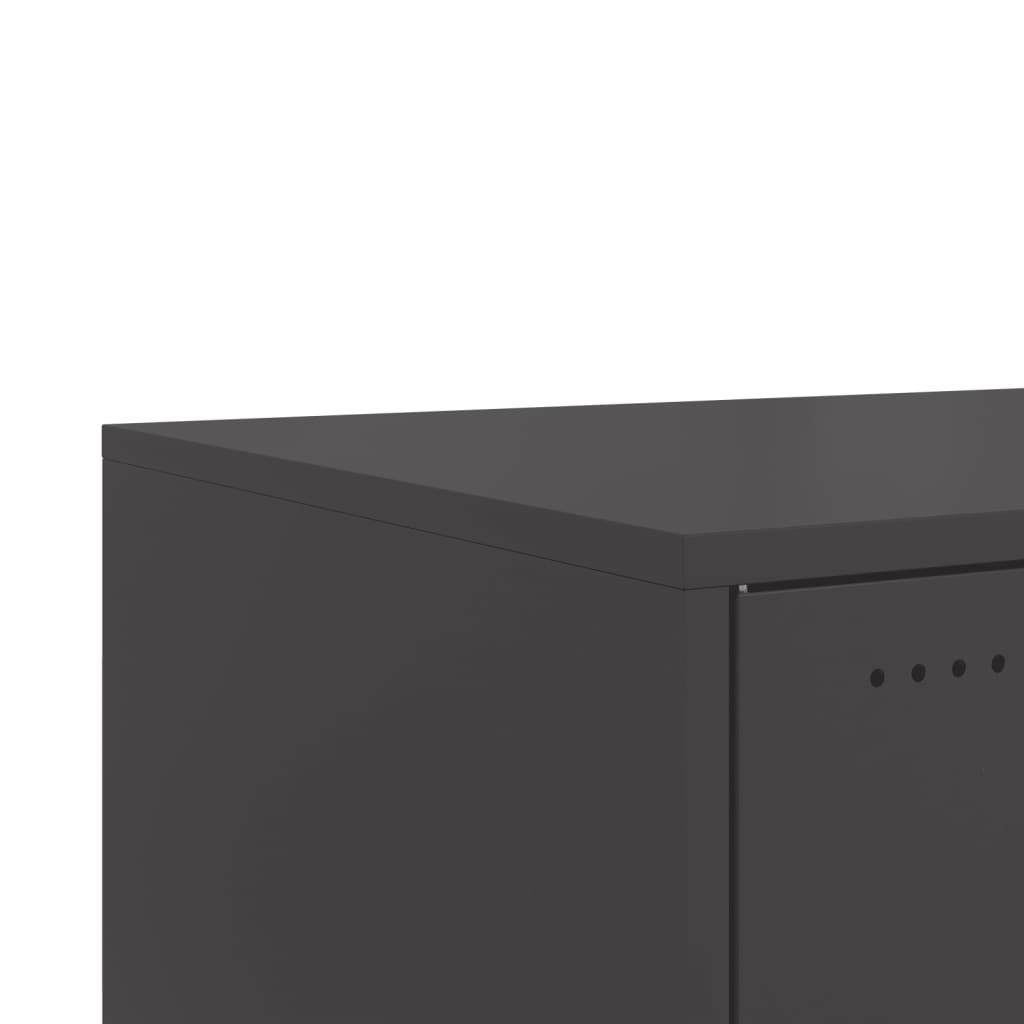 vidaXL Τραπεζάκι Σαλονιού Μαύρο 68x50x43,5 εκ. από Ατσάλι