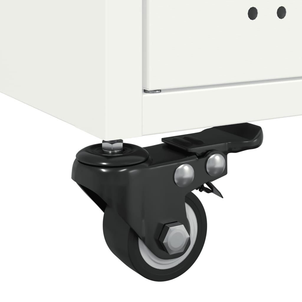 vidaXL Τραπεζάκι Σαλονιού Λευκό 68x50x43,5 εκ. από Ατσάλι