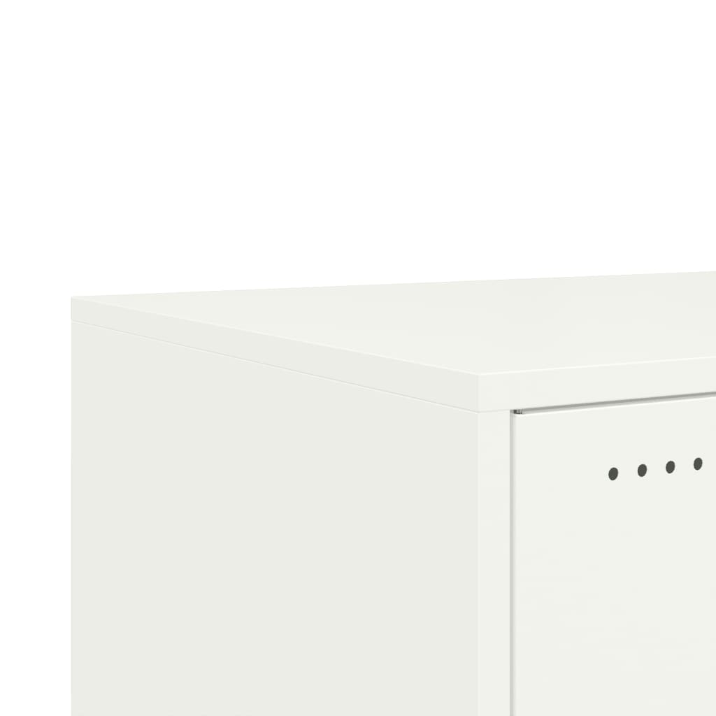 vidaXL Τραπεζάκι Σαλονιού Λευκό 68x50x43,5 εκ. από Ατσάλι