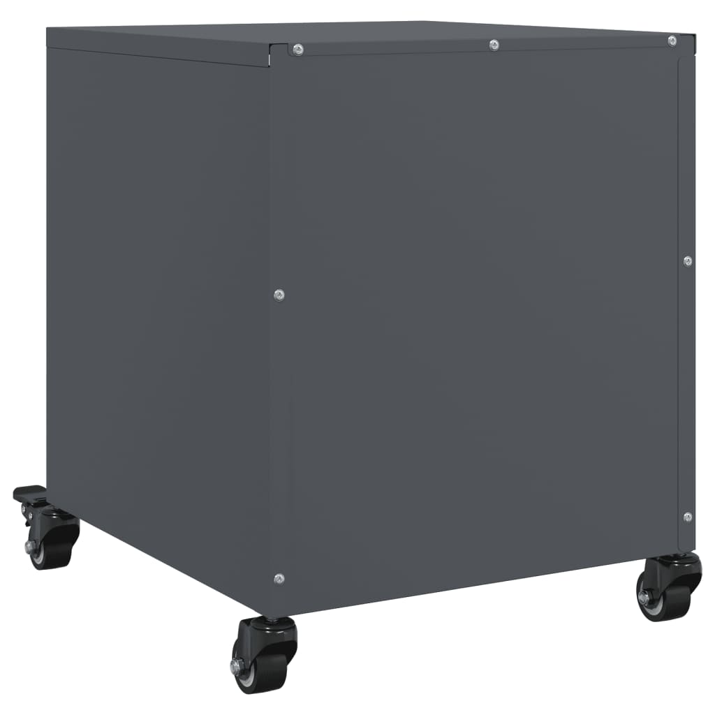 vidaXL Κομοδίνο Ανθρακί 36 x 39 x 43,5 εκ. από Χάλυβα