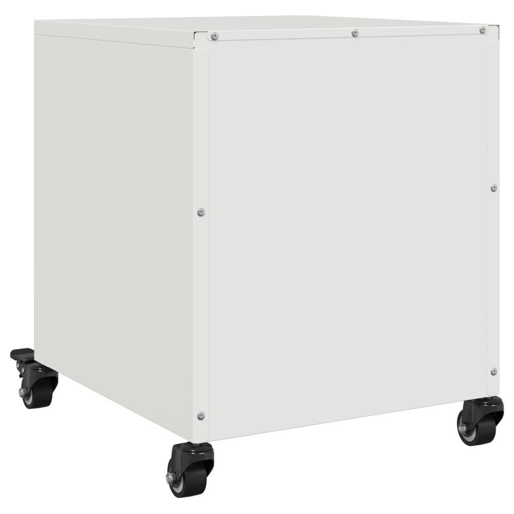 vidaXL Κομοδίνα 2 τεμ. Λευκό 36x39x43,5 εκ. από Χάλυβα