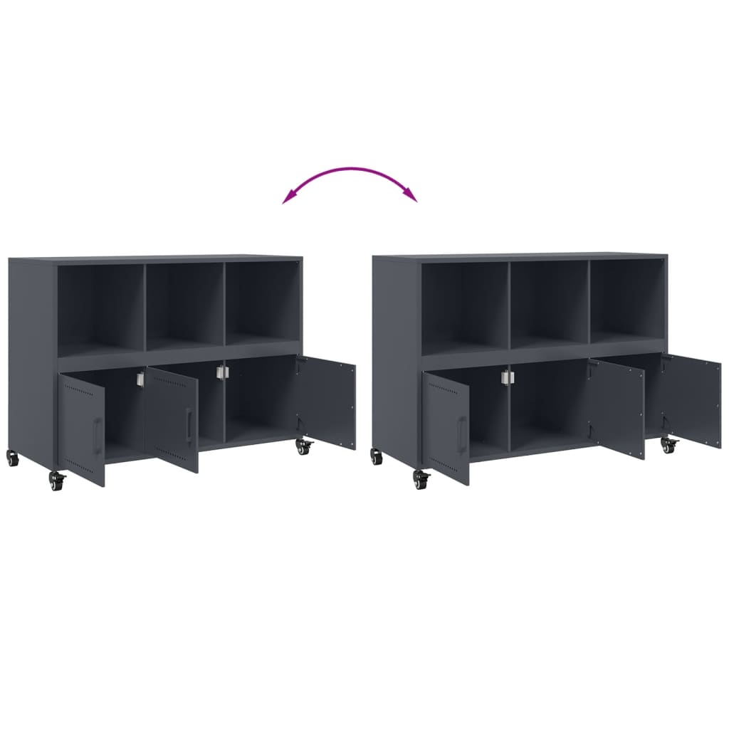 vidaXL Ντουλάπι Ανθρακί 100,5x39x72 εκ. από Χάλυβα